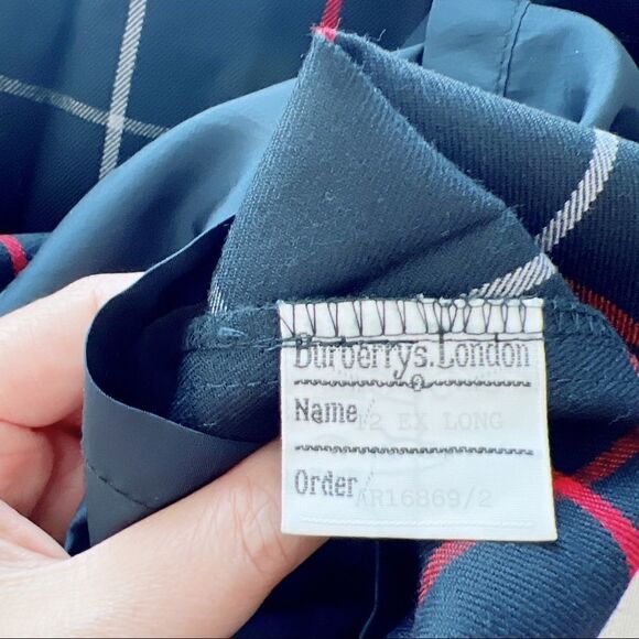 Burberry classic check print pleated wool skirt vintage size 4 - Picture 10 of 11